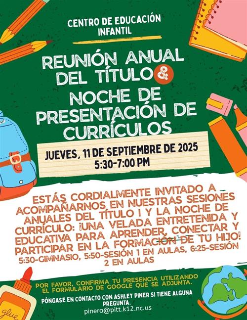 Curriculum Night Spanish